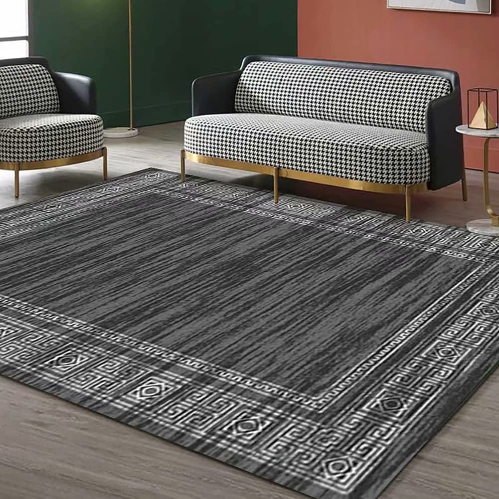 Tapis antidérapant à poils longs sécurisé pour sol de chambre moderne