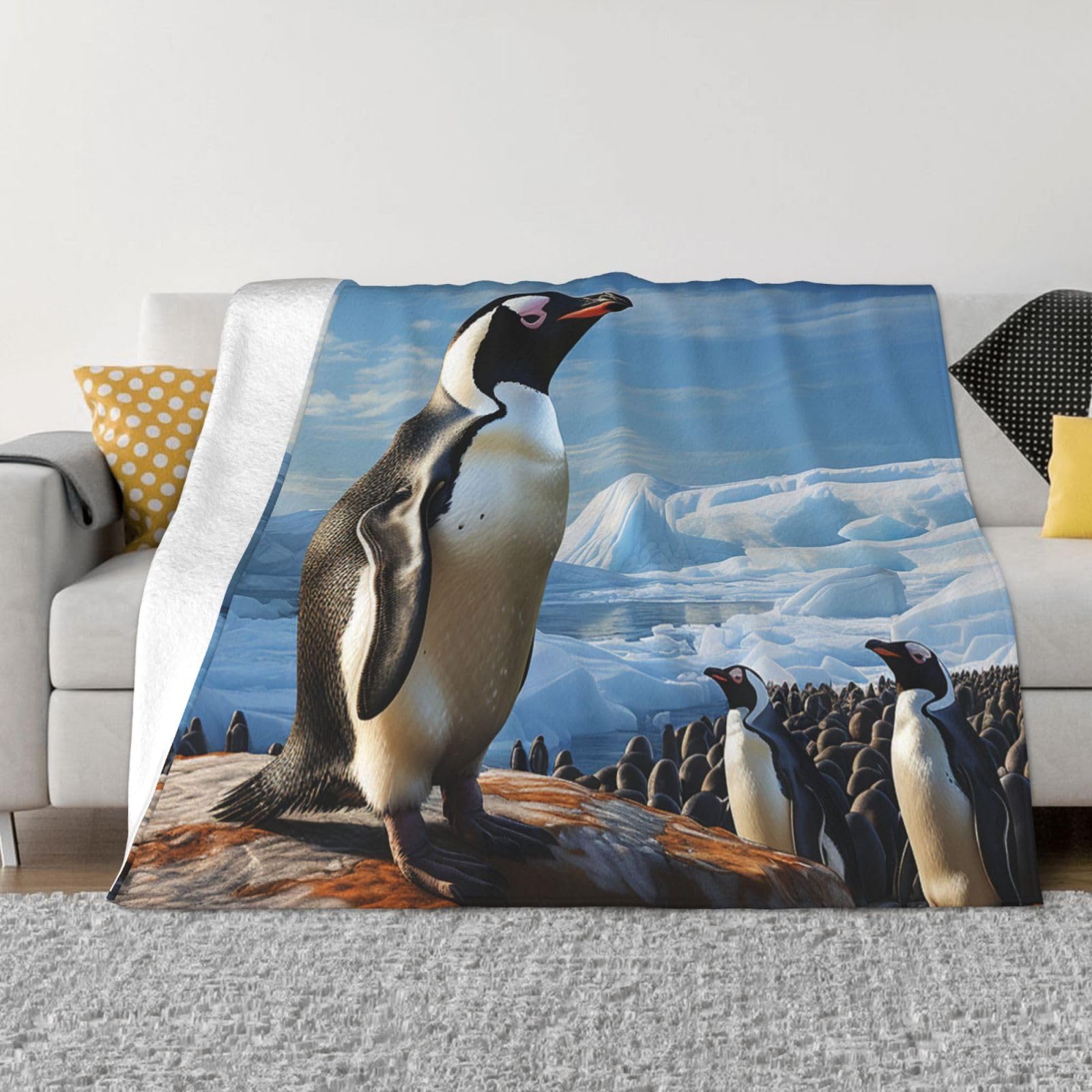 Couverture polaire chaude pour canapé et jeté de lit en flanelle légère 152x127 cm