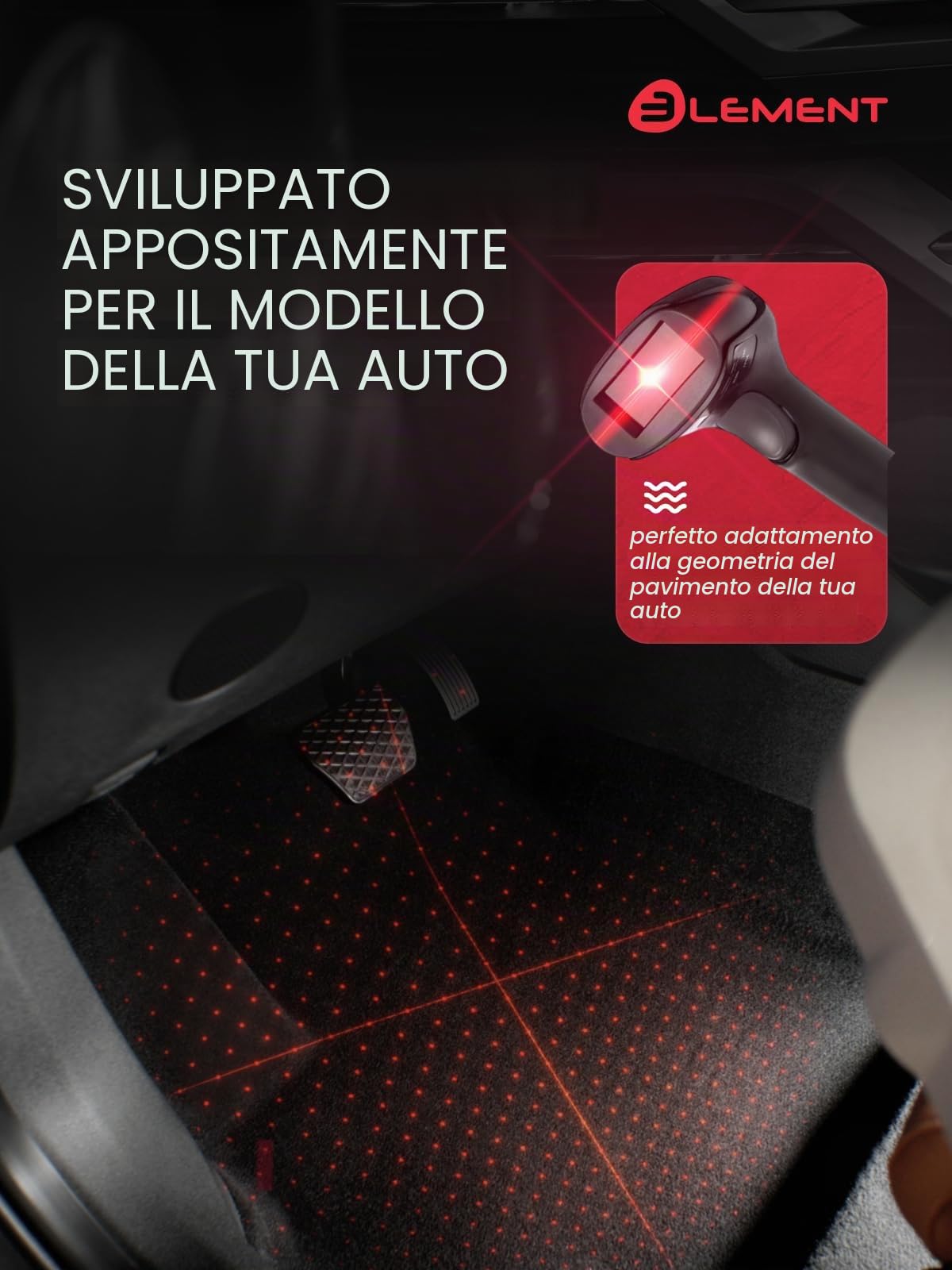 Tappetini in gomma 3D su misura per OPEL Corsa F 2019-> Hb 4 pez.