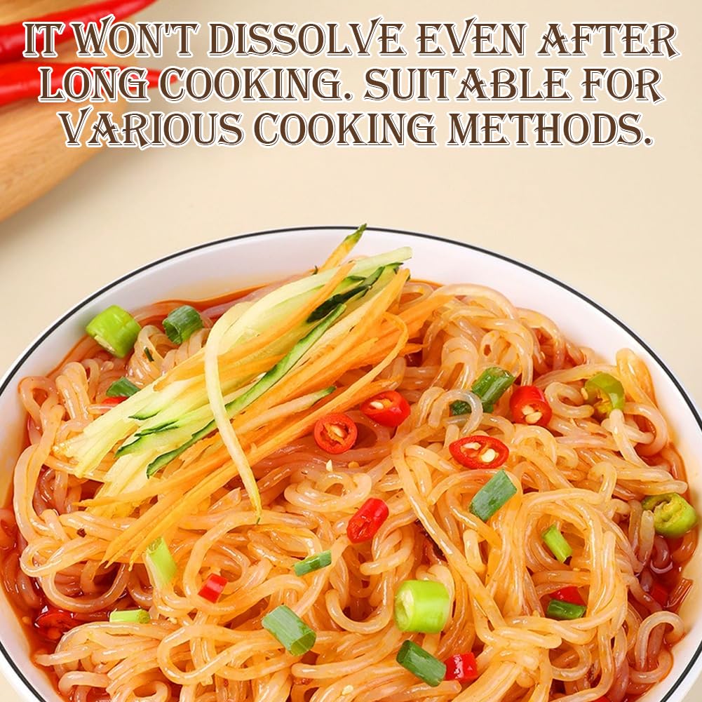 DAMAICHUHAI Shirataki (Spaghetti di Konjac) Secchi – 400g, Noodle a Zero Calorie, Senza Glutine e Senza Carboidrati, Ricchi di Fibre, Perfetti per Diete Low-Carb e Keto