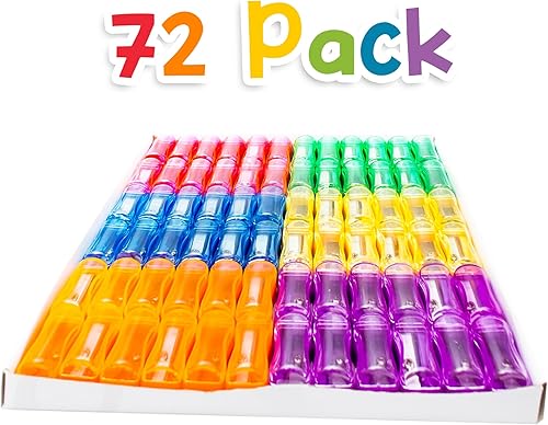 Miniatura 3 de Fun Central, AU204, surtido de sacapuntas de plástico a granel para lápices (paquete de 72).