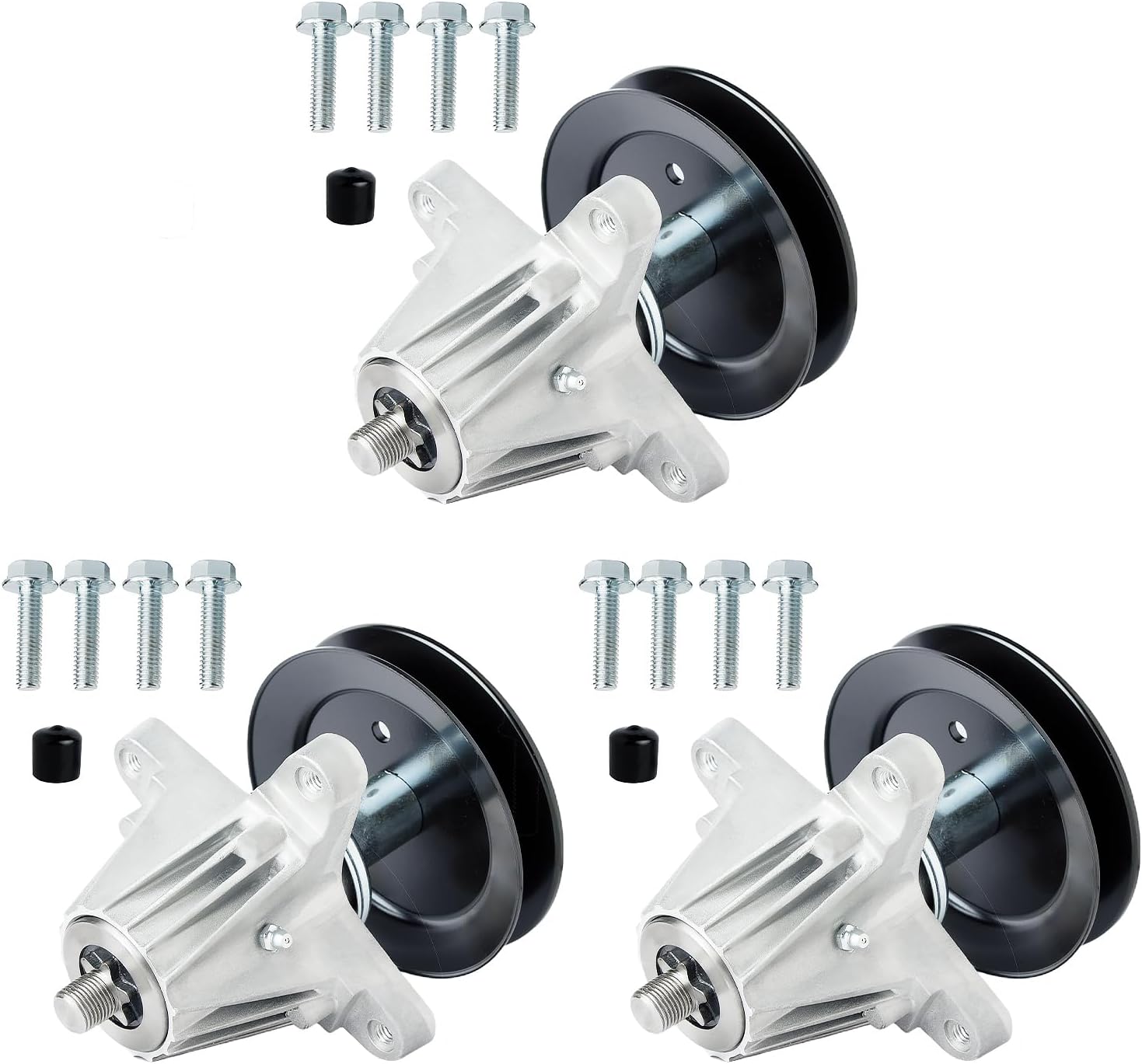 618-06980 918-06980 Spindle Assembly Fit for 50" Deck Compatible with M TD Cub Ca det Troy B ilt Lawn Mower of RZT-L50 XT1-GT50 S50KH LX50 S50 Lawn Mower, 3 Pack