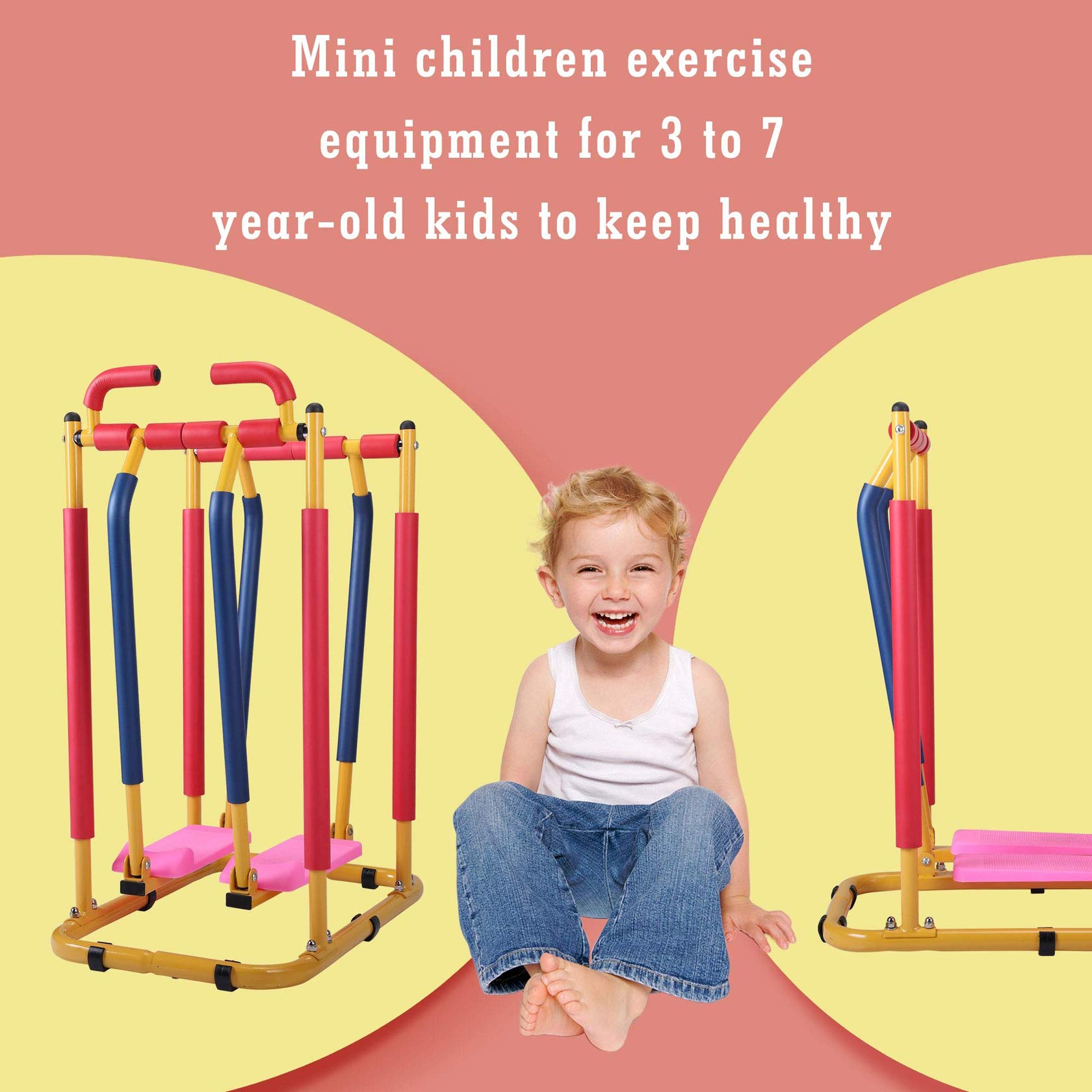 Equipo de fitness para niños, entrenamiento de gimnasio en casa para niños, equipo de ejercicio de juego en interiores