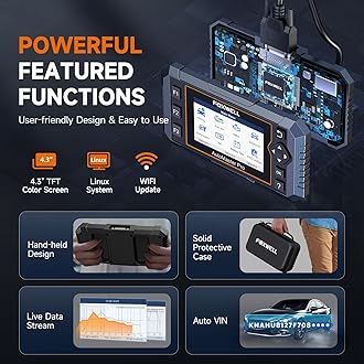 FOXWELL 2024 Code Reader NT614 Elite OBD2 Scanner Diagnostic Tool, Engine Airbag Transmission ABS Scanner for Car with ABS Bleeding, SAS Calibration, Throttle Oil Reset EPB Scan Tool Auto VIN Scanner