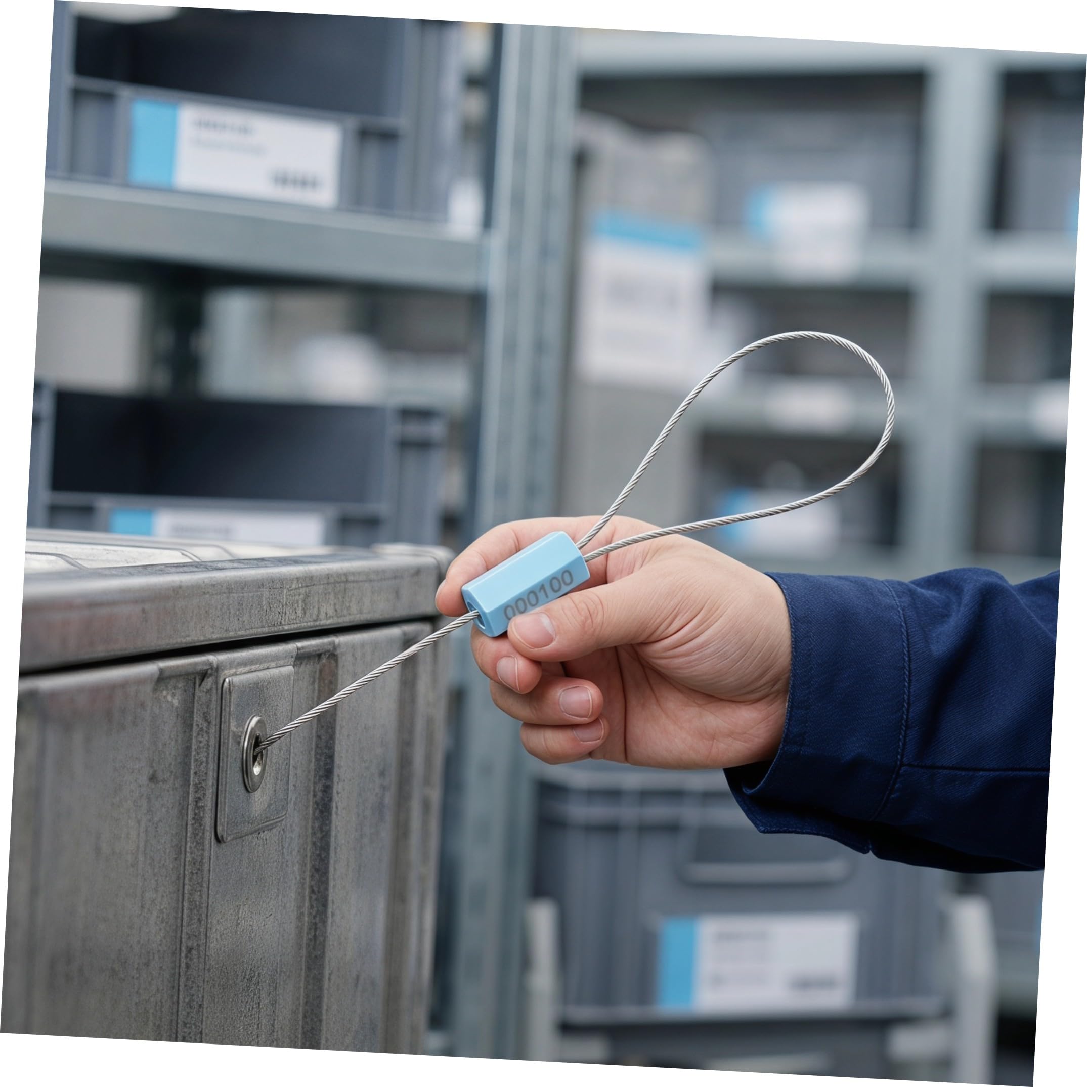 POPETPOP 100 Pezzi Sigillo di Sicurezza a Cavo Tensionato Numerato Abs per | Filamento in Acciaio Zincato, Meccanismo Monouso Antimanomissione, Installazione Rapida senza Utensili