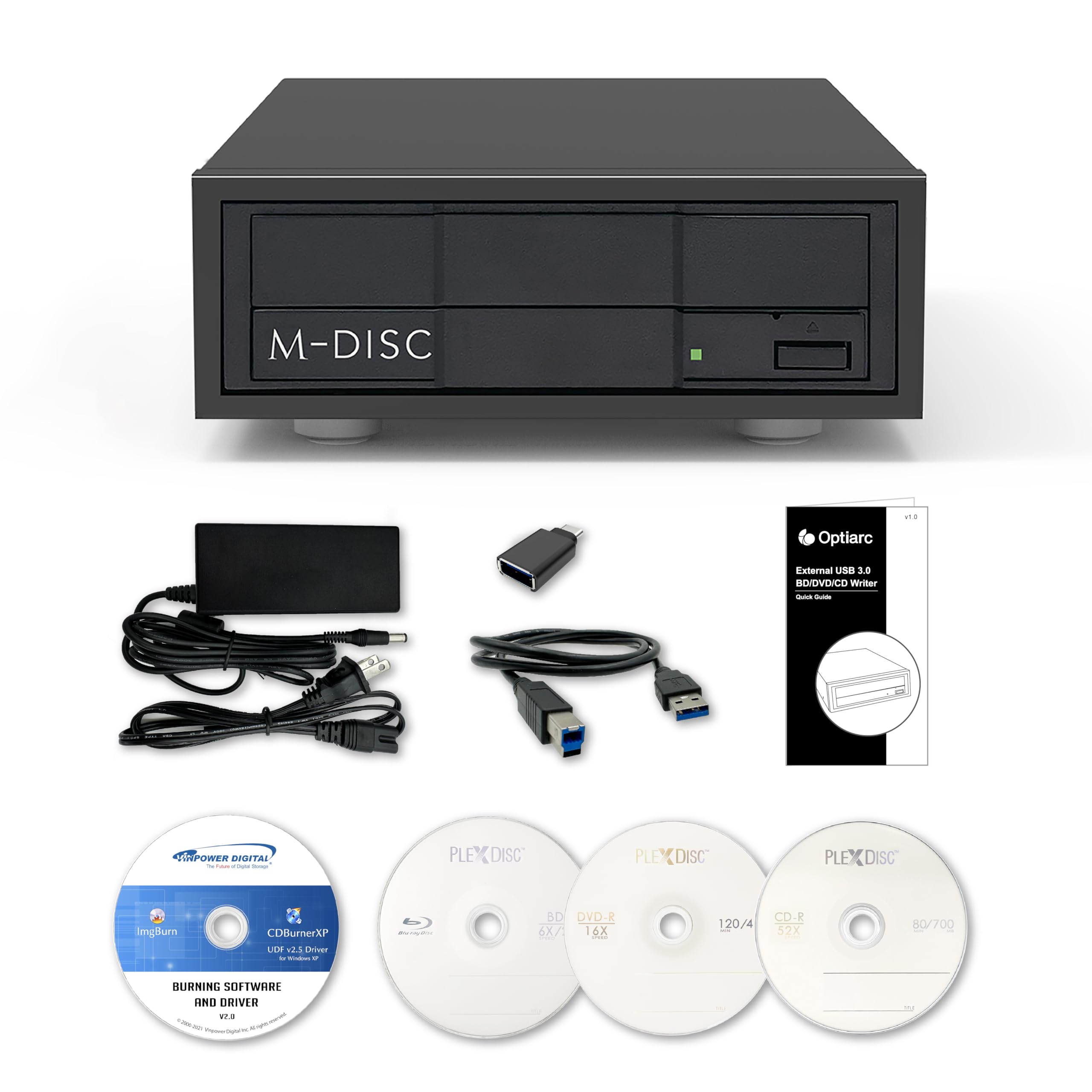 Amazon.com: Optiarc 16X Blu-ray BDXL DVD CD External Burner Drive