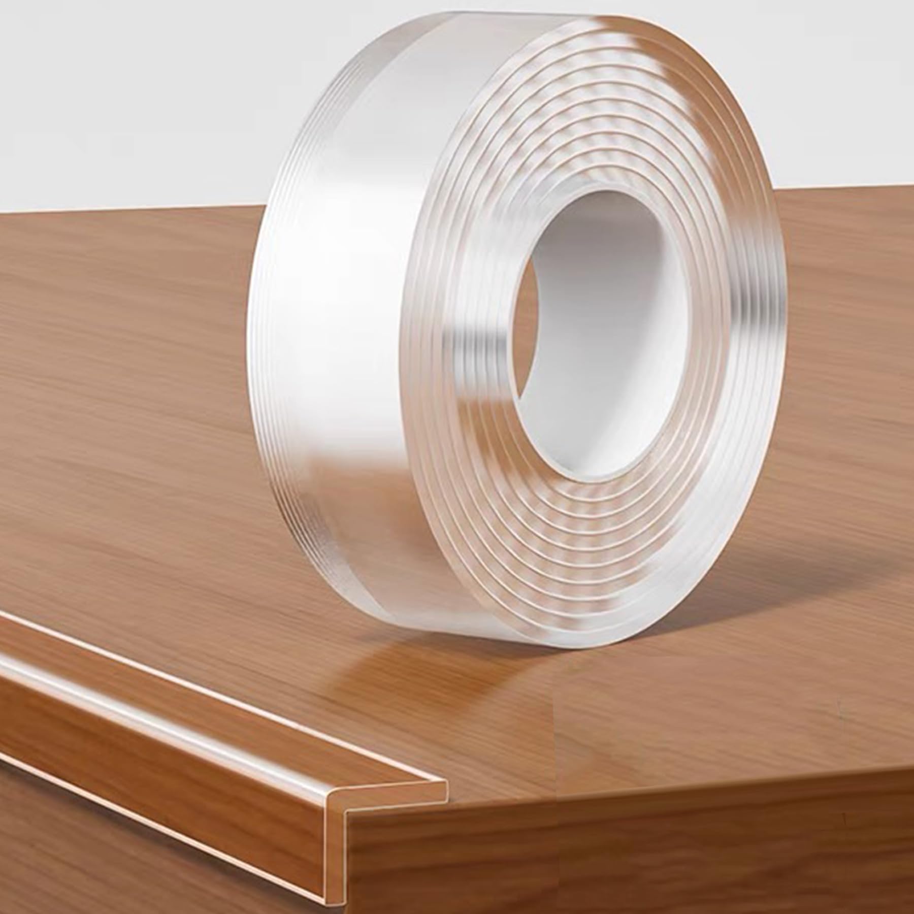 Photo 1 of 0.8 in x 9.84 FT,Clear Edge Protector Strip Sharp Edge Wrap Cover Tape, Self Adhesive Protective Bumper Guards for Cabinet Door Desk Glass Table Bed Furniture, Kitchen Countertop, Waterproof