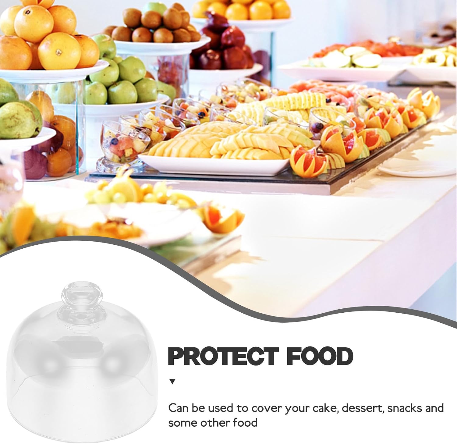 Glass Cake Cover Xmas for Cake and Dessert Home Food