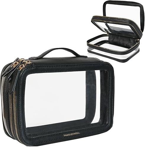 Bolsa de cosméticos de belleza, bolsas de maquillaje transparentes, bolsa de maquillaje de viaje, bolsa organizadora de maquillaje negra, bolsas de