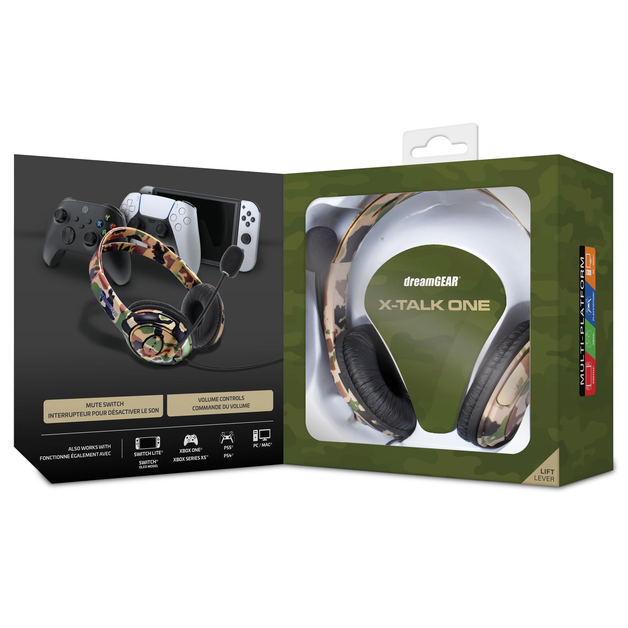 dreamGEAR X-TALKゲームヘッドセット ジャングルカモフラージュ w17b8b5 Amazon.com: dreamGEAR X-Talk One Wired Headset with Microphone for