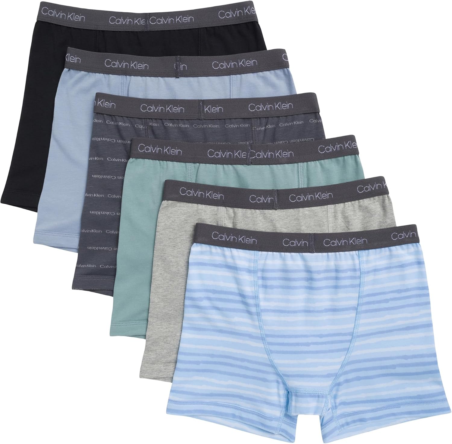 Calvin Klein Kids Boys' Modern Cotton Boxer Brief Underwear 6-Pack - Image 2