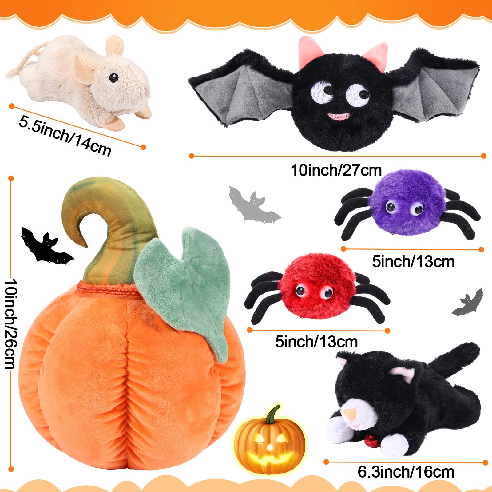 spider pumpkin plush