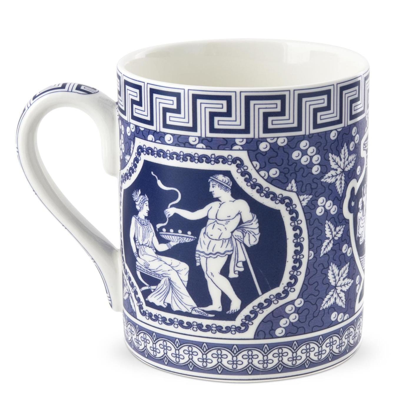 Spode Blue Room Greek Mug - 16 oz Coffee & Tea Mug for Daily Drinks, Classic Blue & White Porcelain, Decorative Tableware Accent, Stylish Kitchen or Home Use, Ideal for Tabletop Display & Gift