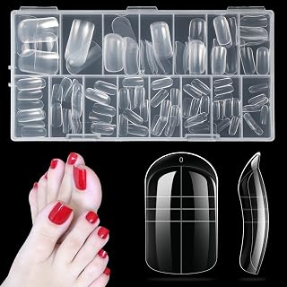 150Pcs Dual Forms Toe Nail Mold for Cosmetic Toenail Set 15 Size with Scale