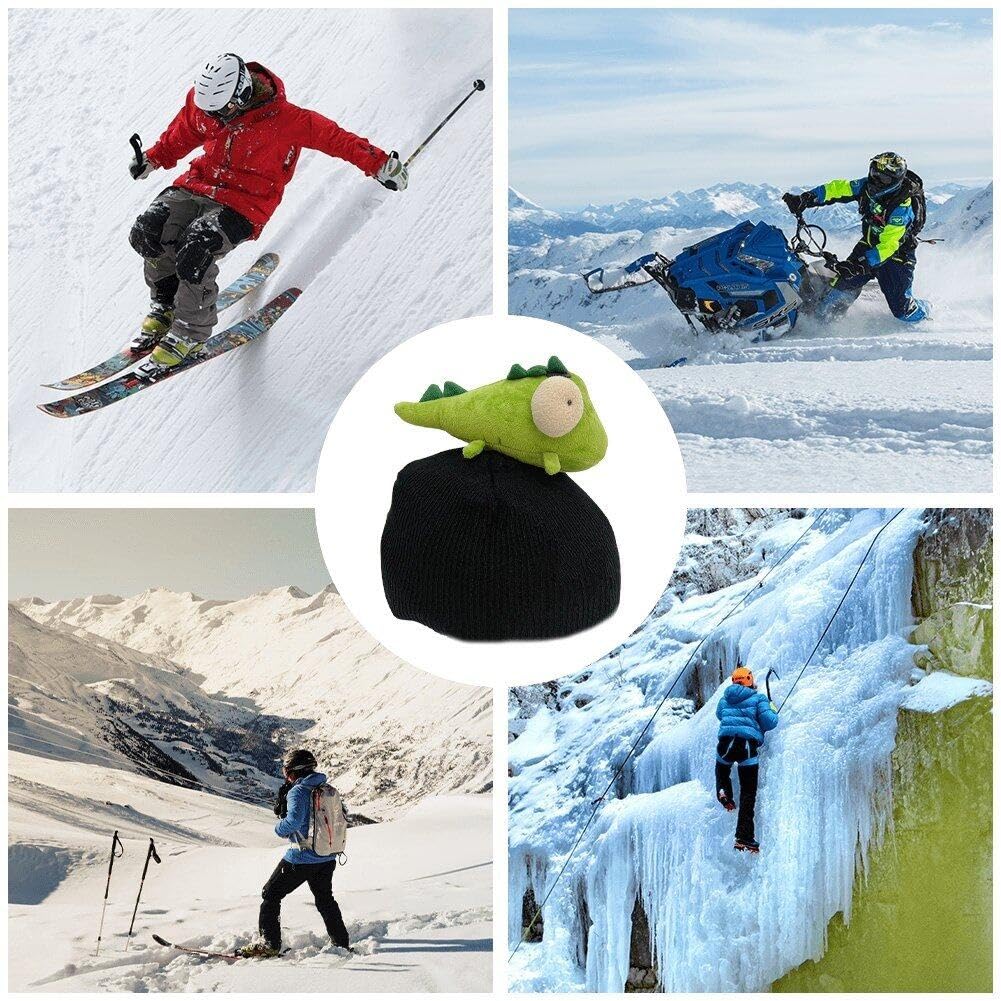 Housse De Casque De Ski Tricotée Rose - Avec Décor 3D, Pour Adultes Et Enfants | Pour Snowboard Et Ski - 4