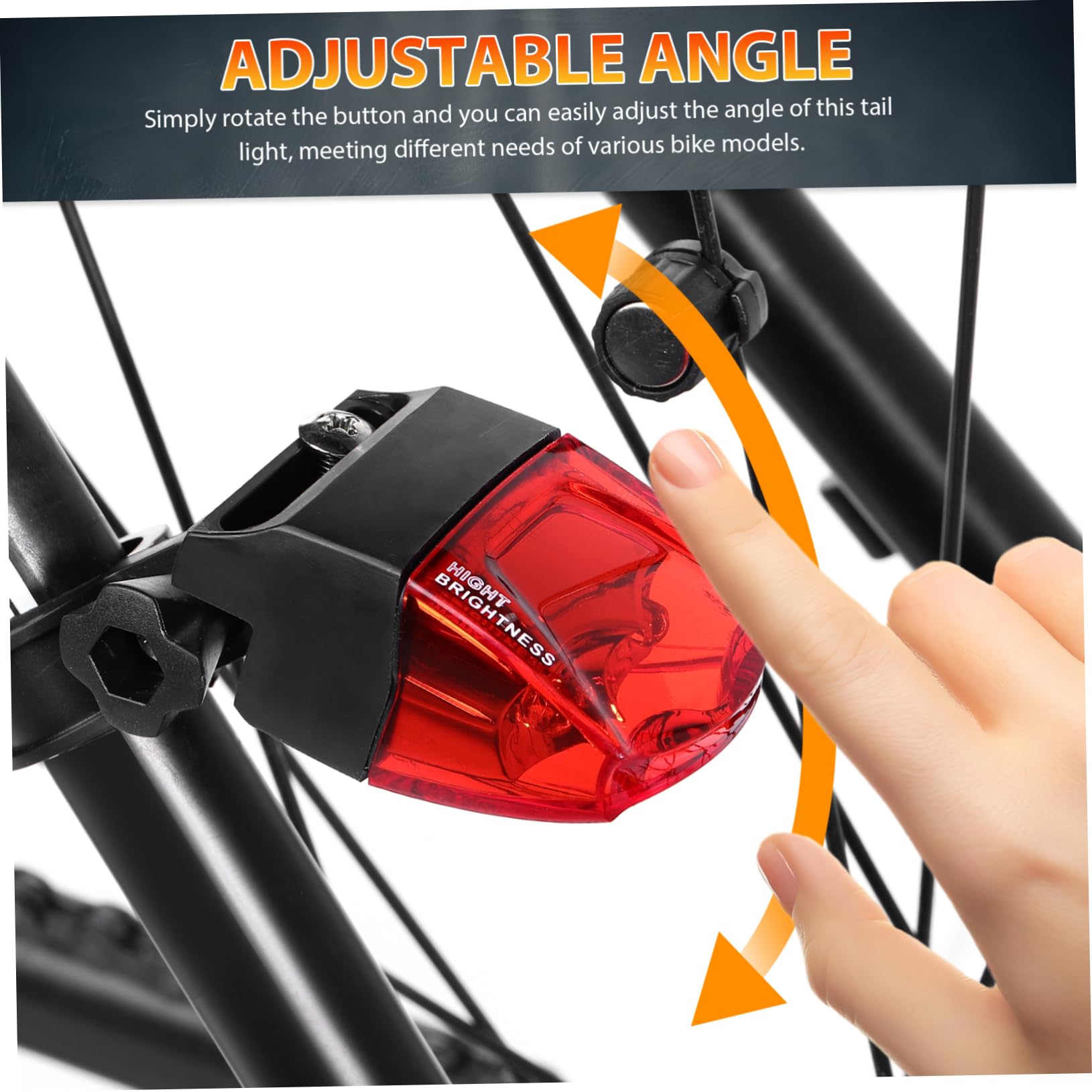 POPETPOP Feux arrière de vélo se précipiter lumières de Roue de vélo Rechargeables feu arrière de vélo à LED Accessoire Cyclisme Lampe d'avertissement de vélo Partie vélo Plastique