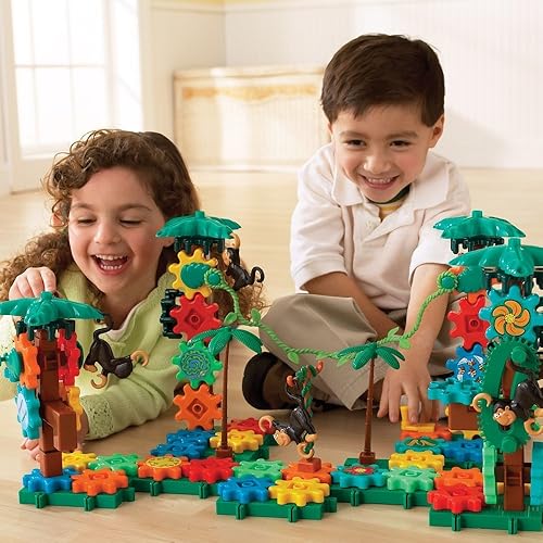 Miniatura 4 de Learning Resources Gears Gears Gears Juego de construcción de Movin Monkeys de 103 piezas