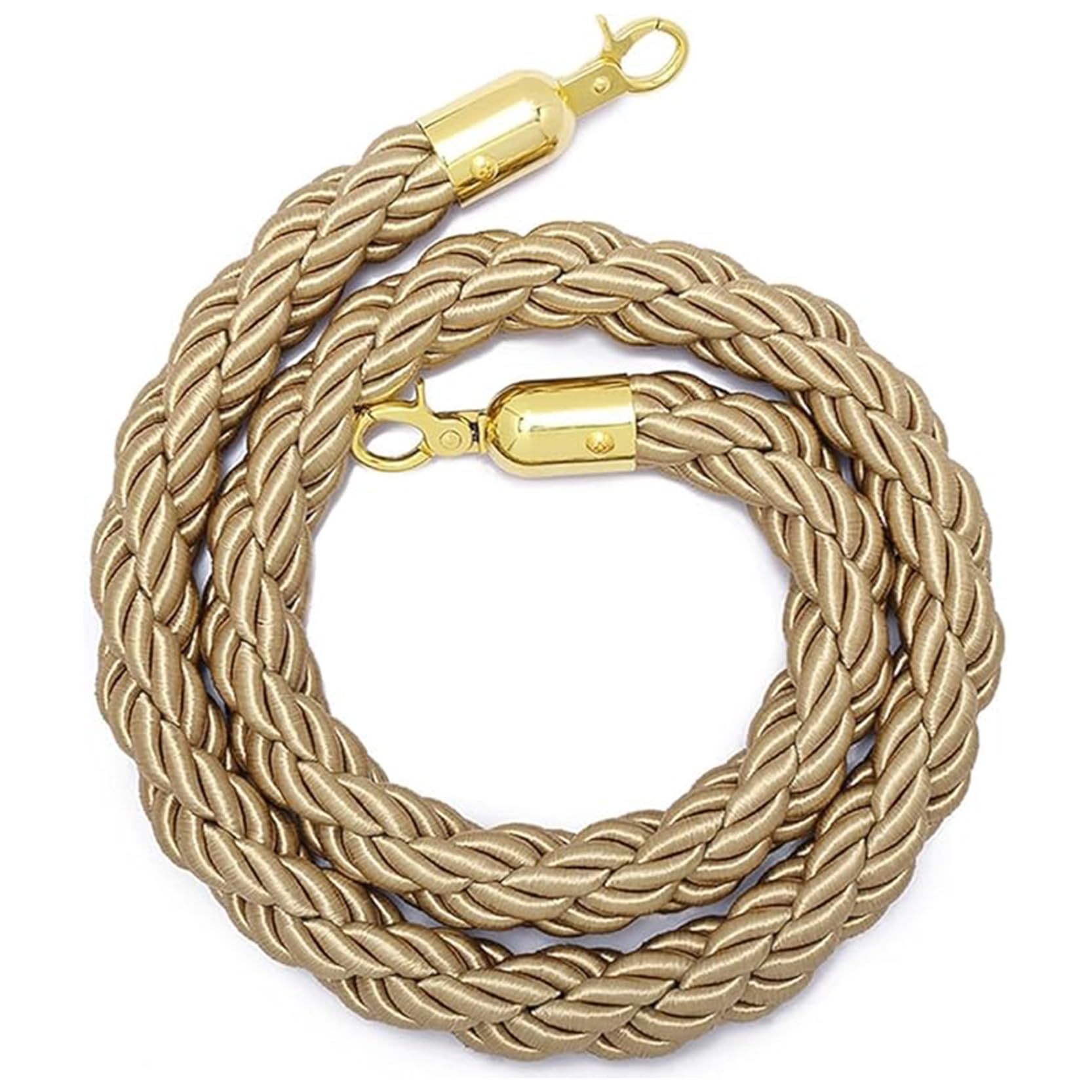 WQPMNYG 10ft VIP Queue Barrier Rope - Stylish Hemp Stanchion with Den Hoo for Event Crowd Control, Cinema, Hotel Openings - Durable & Elegant Crowd Management Solution