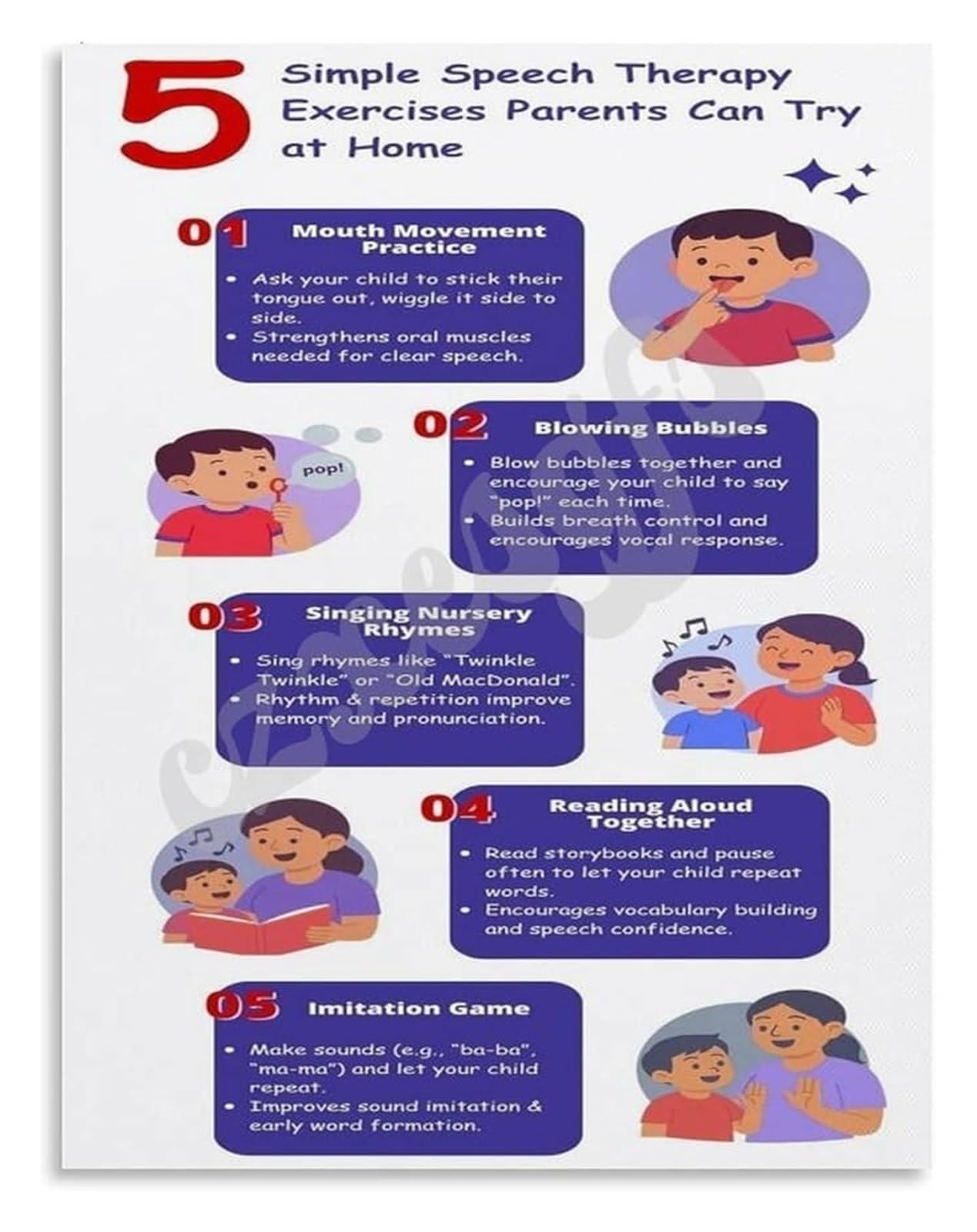 PKNVKZIDK Building Little Talkers Poster Fun Ideas to Encourage Your Childs Voice Canvas Wall-Art for Nursery Decor Language Development Inspiration(Framed,12x18inch(30x45cm))
