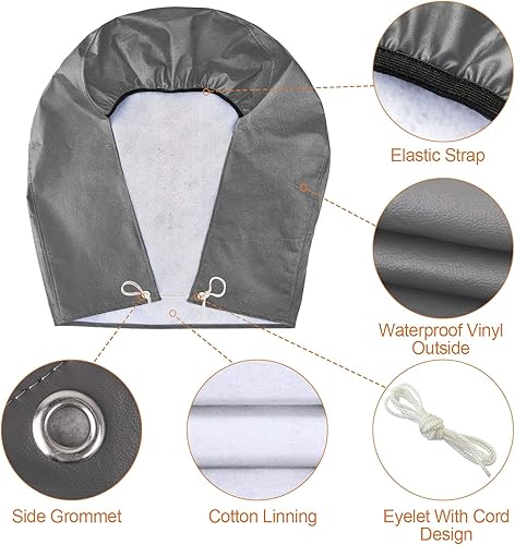 Vista 32 de Leader Accessories Paquete de 4 fundas para neumáticos – Protectores de ruedas resistentes para camiones, SUV, Jeep, cámper, remolque, RV – Oxford