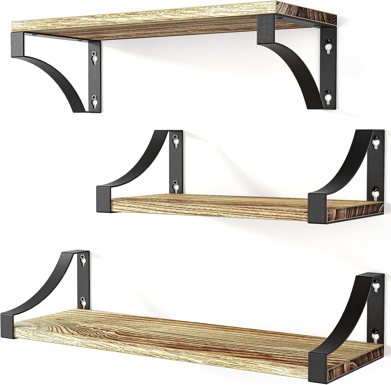 Lippan� Rustic Wood Floating Shelves Transform Your Space with Style and Functionality - Set of 3 Wall-Mounted Shelves for Bathroom, Bedroom, Living Room, and Plants (B0CZ6TSPG9) Amazon Price History, Amazon Price Tracker