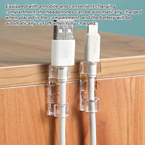 Miniatura 7 de Adhesive Cable Clips - Clear Adhesive Wire Holder Organizer - Cable Holders - Home Desk Wall Nightstand Table Bedside Bedroom Living Room Management
