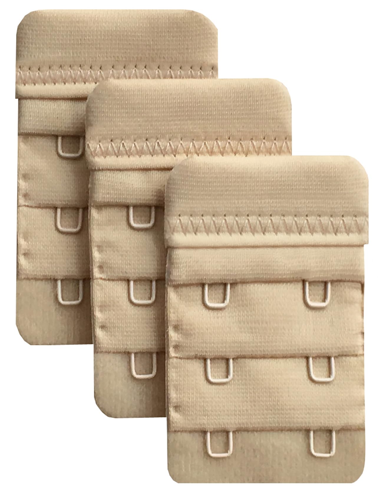 Women Pack of 3 Soft Comfortable 2 Hooks Bra Extender,2.4"x 1.5"-image-36