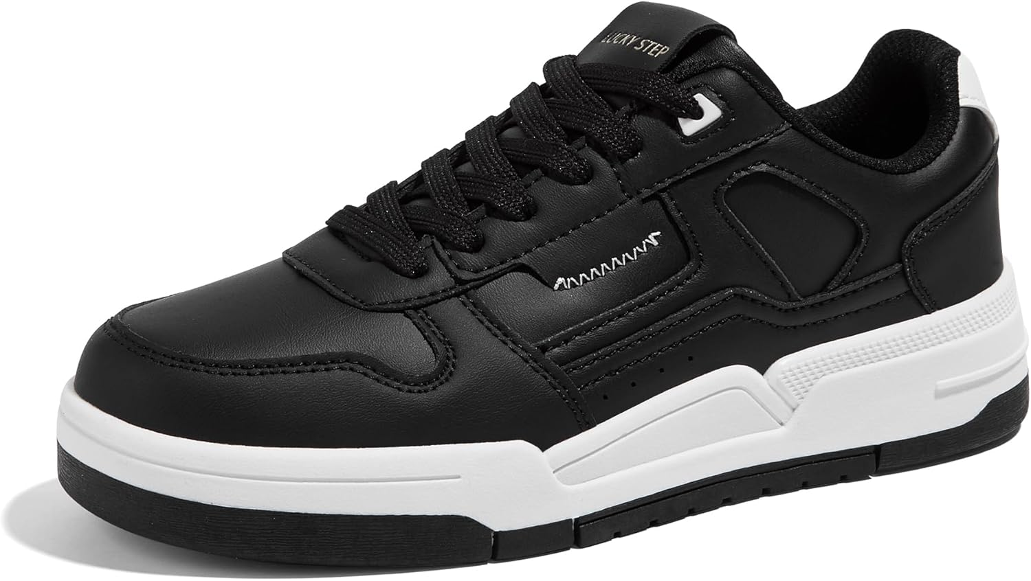 LUCKY STEP Women's Lace Up Fashion Casual Sneakers Low Top Walking Shoes Platform Comfort Non Slip Tennis Shoes