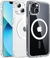 Vista 240 de FNTCASE Funda para iPhone 15 Plus: Fundas magnéticas transparentes para teléfono con protector de pantalla compatible con Magsafe Slim Anti