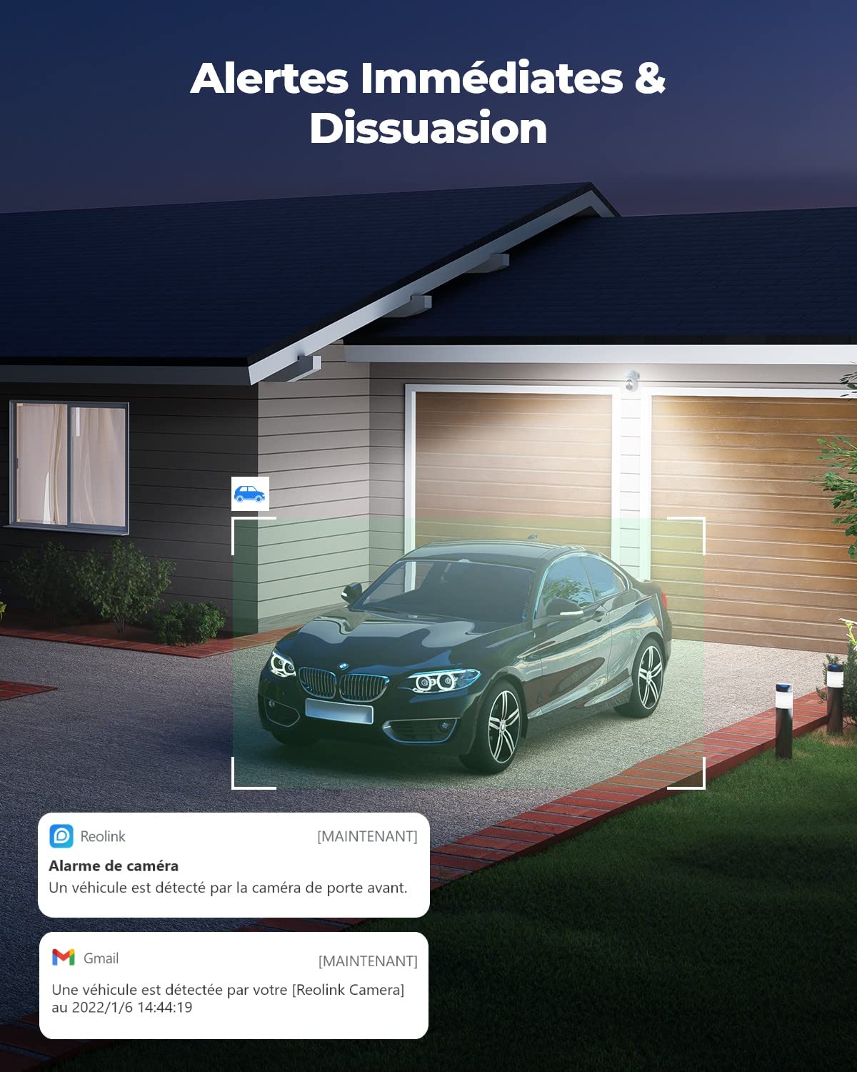 Reolink 4K PTZ Caméra PoE Extérieure avec Projecteurs de Mouvement, Zoom Optique 3X, Pan 355°+Tilt 50°, Suivi Automatique, Vision Nocturne en Couleur, Détection Intelligente - E1 Outdoor PoE