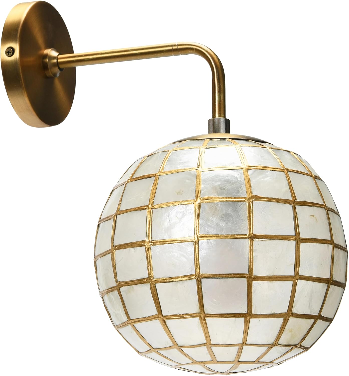 Metal Princess Capiz Wall Lamp