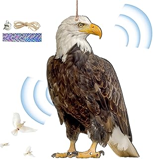 Bird Repel Devices Outdoor | Owl Scarecrow Bird Repeller Pendant - Decorative Scarer Pendant with Bell, Fake Bird Scare Device, Waterproof Patio Balcony Garden Decorations Kumprohu