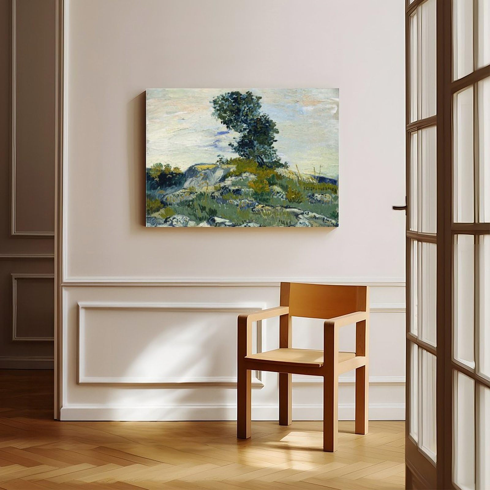 Poster vintage The Rocks di Vincent Van Gogh per l'estetica della stanza, stampa artistica da parete su tela, 61 x 91,4 cm