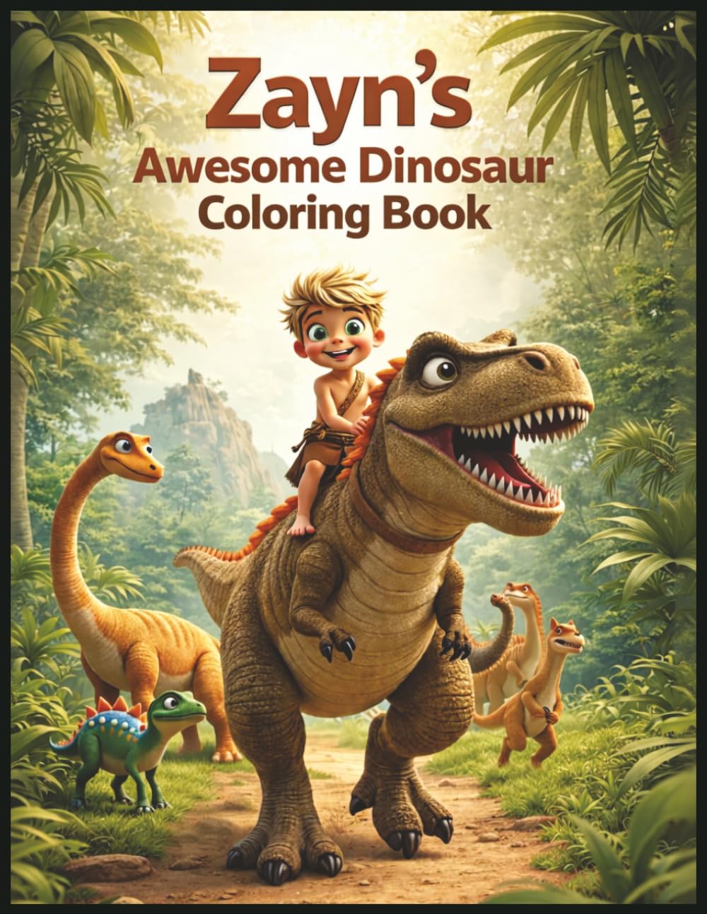 Zayn's Awesome Dinosaur Coloring Book