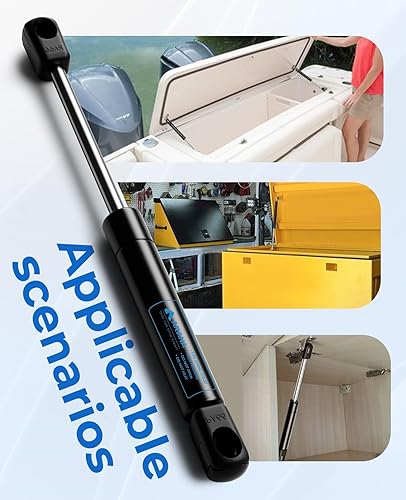 Miniatura 5 de ARANA- Puntales de gas de 10 pulg y 35 libras, resortes de elevación hidráulica para caja de herramientas de camioneta para proteger del clima,