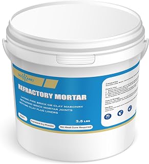 SOLIDLAND Refractory Mortar 3.5 LBS - 3056°F Fireproof Cement for Firebricks, Kilns, Firepits, Fireplaces & Chimneys