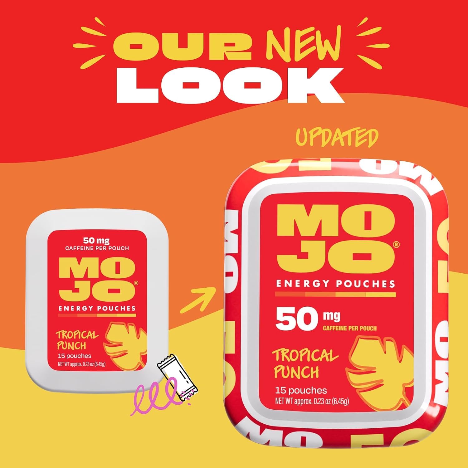 MOJO Caffeine Pouches with Naturally Derived Caffeine from Green Tea, Ginseng, Yerba Mate, L-Theanine & B-Vitamins | Nicotine-Free | Zero Sugar | 50mg Caffeine | Variety Pack — Amazon image 6