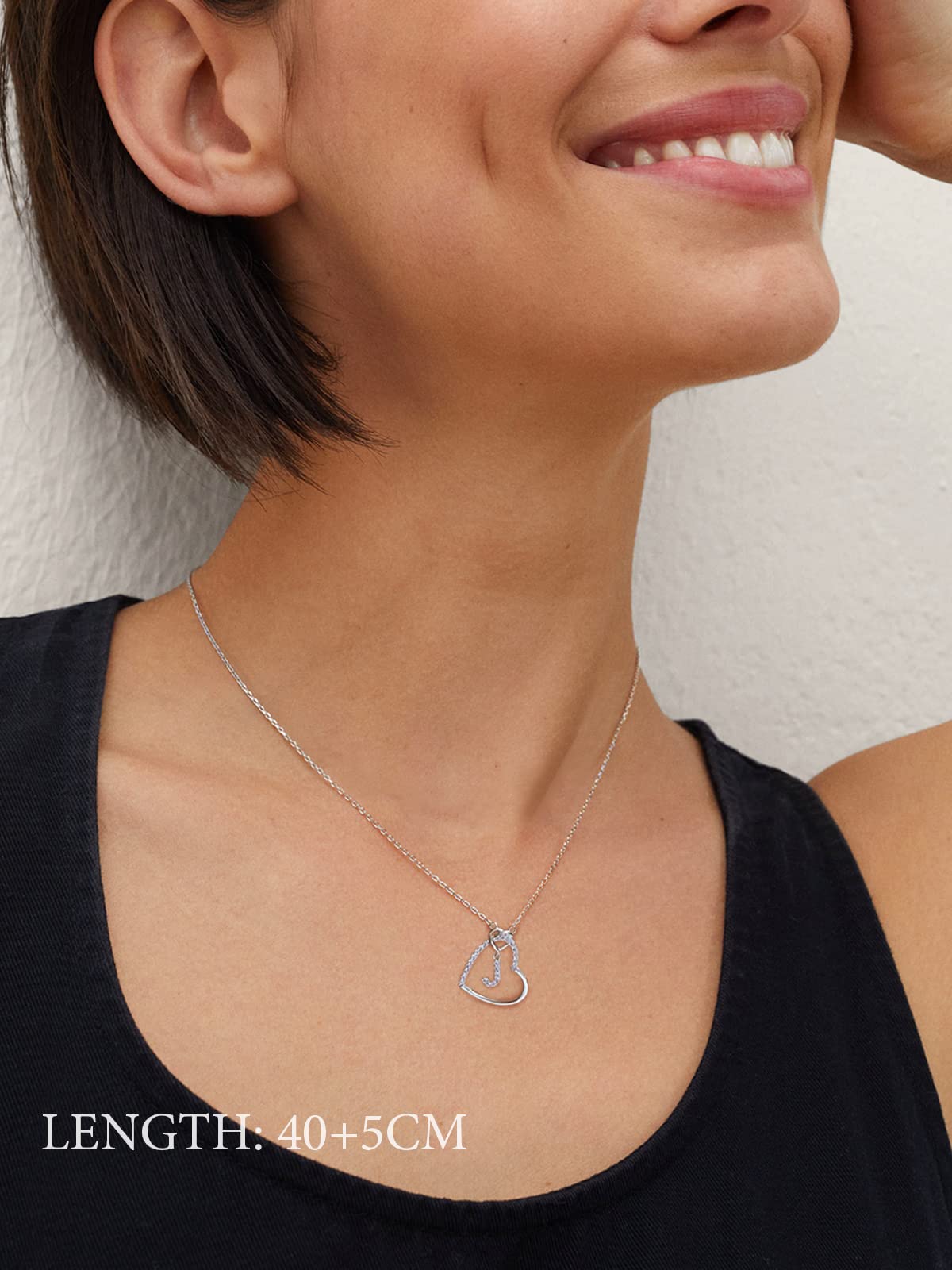 LIHELEI Collana Donna Argento, S925 Argento 26 Lettera Maiuscola Con Zirconi Collana Moglie Mamma Fidanzata Compleanno San Valentino Natale Anniversario Festa Della Mamma Gioielli Donna Regalo