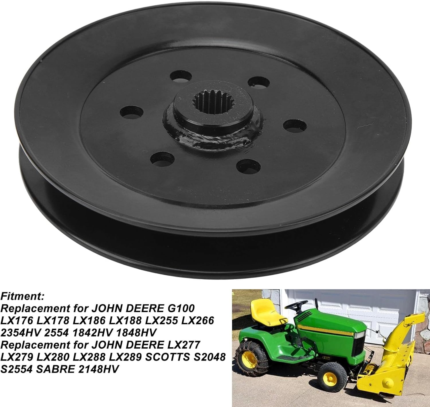 Puleggia Trasmissione Caltric AM126129 Per John Deere G100 LX172 1842 S2048 – Nuova