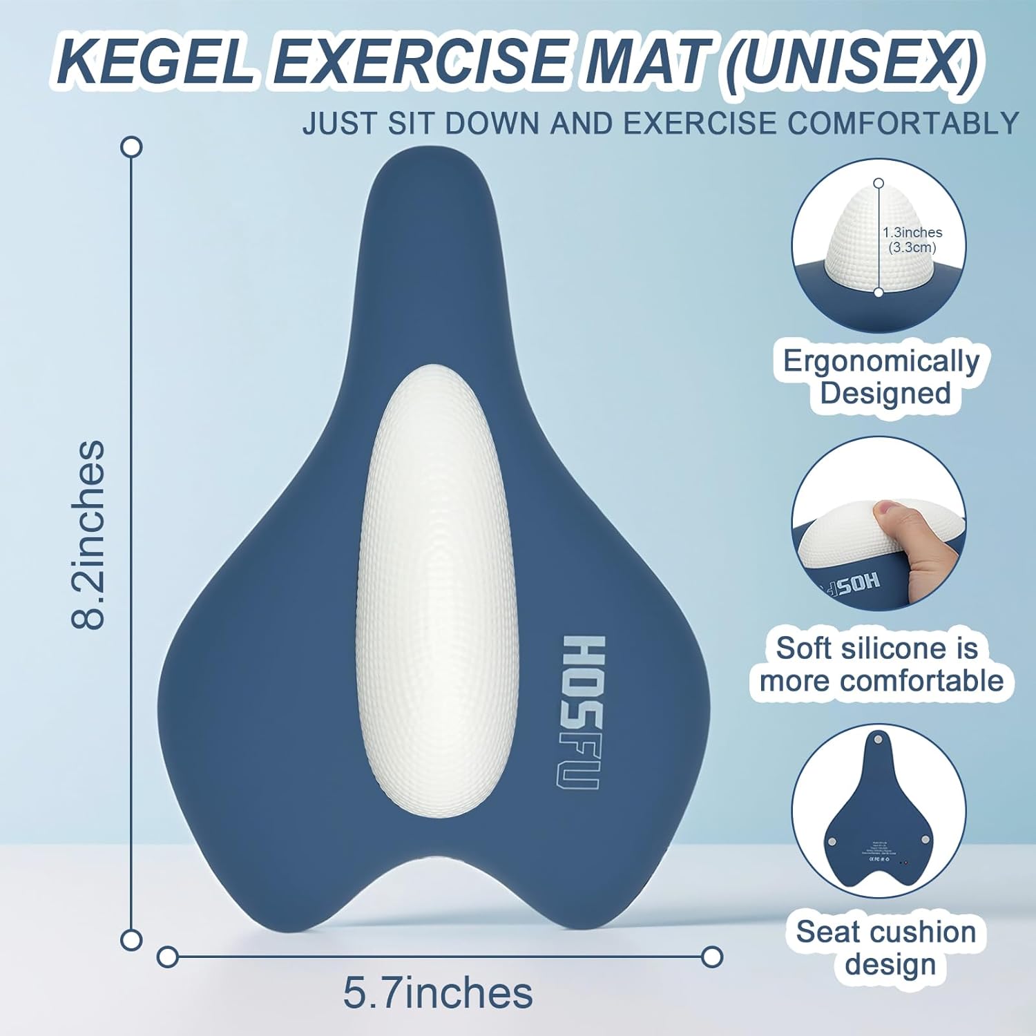 Kegel Exerciser for Men, Sit-On-Top Kegel Exerciser,Used for Bladder Support Tightening and strengthening Muscle Control Training, Endurance Muscle Recovery, and Kegel Relaxation Training?Blue?
