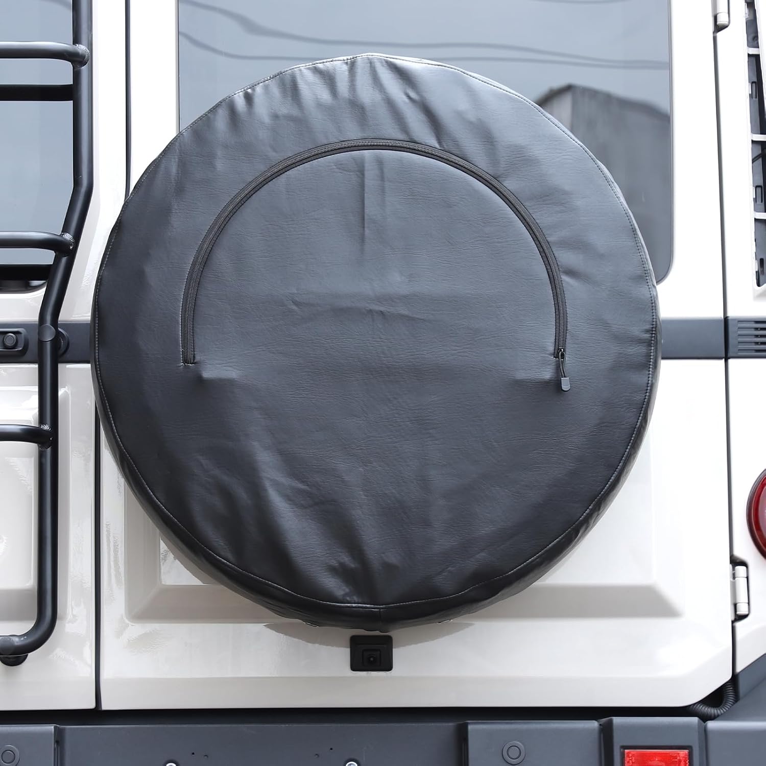 Spare Tire Cover Compatible with INEOS Grenadier 2020-2024, Thickening Leather Spare Tire Protection Cover with Zipper, Waterproof, Sun Protection, Scratch-Resistant (Full Coverage)