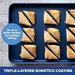 Granitestone Ultra Non stick Baking Sheet, Large Baking Sheet for Oven, Large Cookie Sheet for Baking, Heavy Duty Bake Pan and Dishwasher Safe Sheet Pan, Full Sized Baking Tray - 17.7” x 12.7”