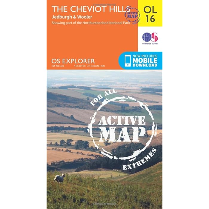 Buy The Cheviot Hills Map Weatherproof Jedburgh & Wooler Ordnance