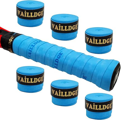 Cinta de agarre para raqueta de tenis, cinta de agarre precortada de sensación seca que absorbe el sudor, agarre cómodo aterciopelado para raqueta