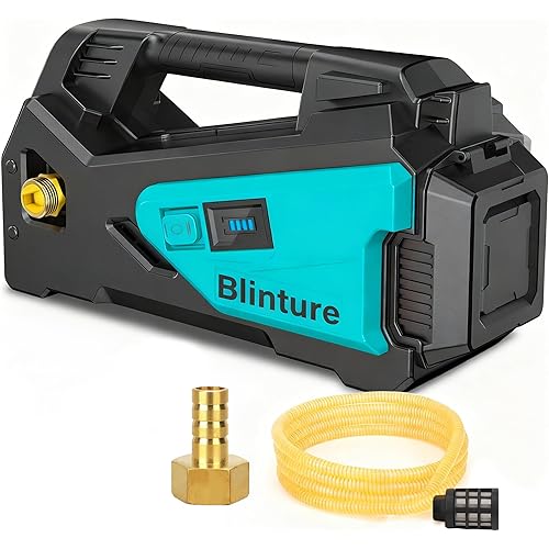 Battery Operated Transfer Pump Compatible with Makita18V,2-9Ah Battery, Cordless Water Pump, Self-Priming RV Water Pumps, Boat Bilge Pump, Pressure Diaphragm Pump 300GPH(Not include Battery)