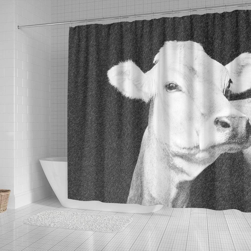 Brown Swiss Cattle (Cow) Print Shower Curtain
