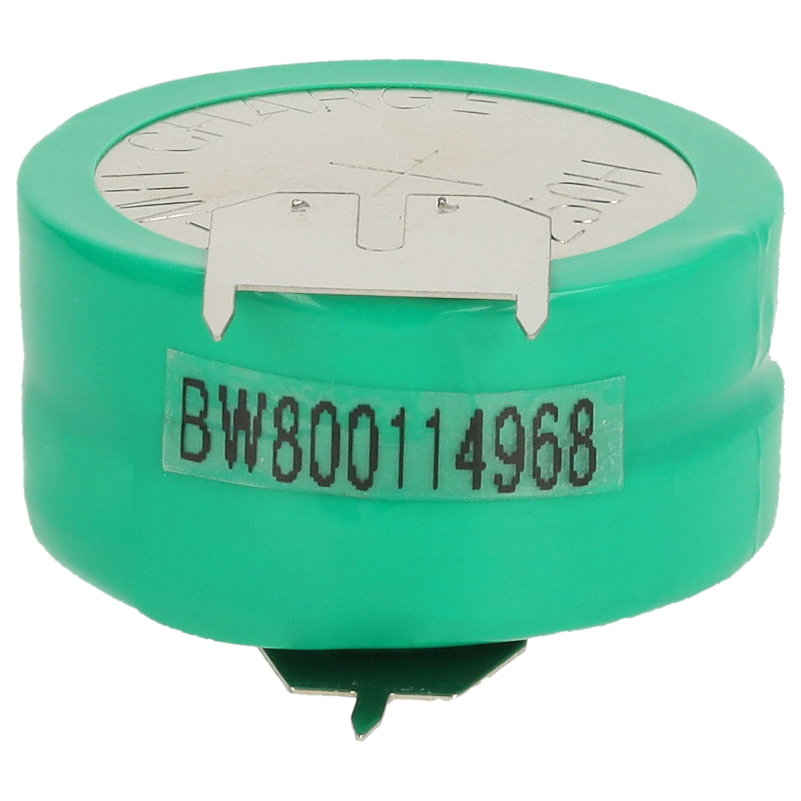 vhbw 100x NiMH Batería de botón de Repuesto Tipo 2/V250H 3 Pines 250 mAh 2,4 V Compatible para lámparas solares, etc.
