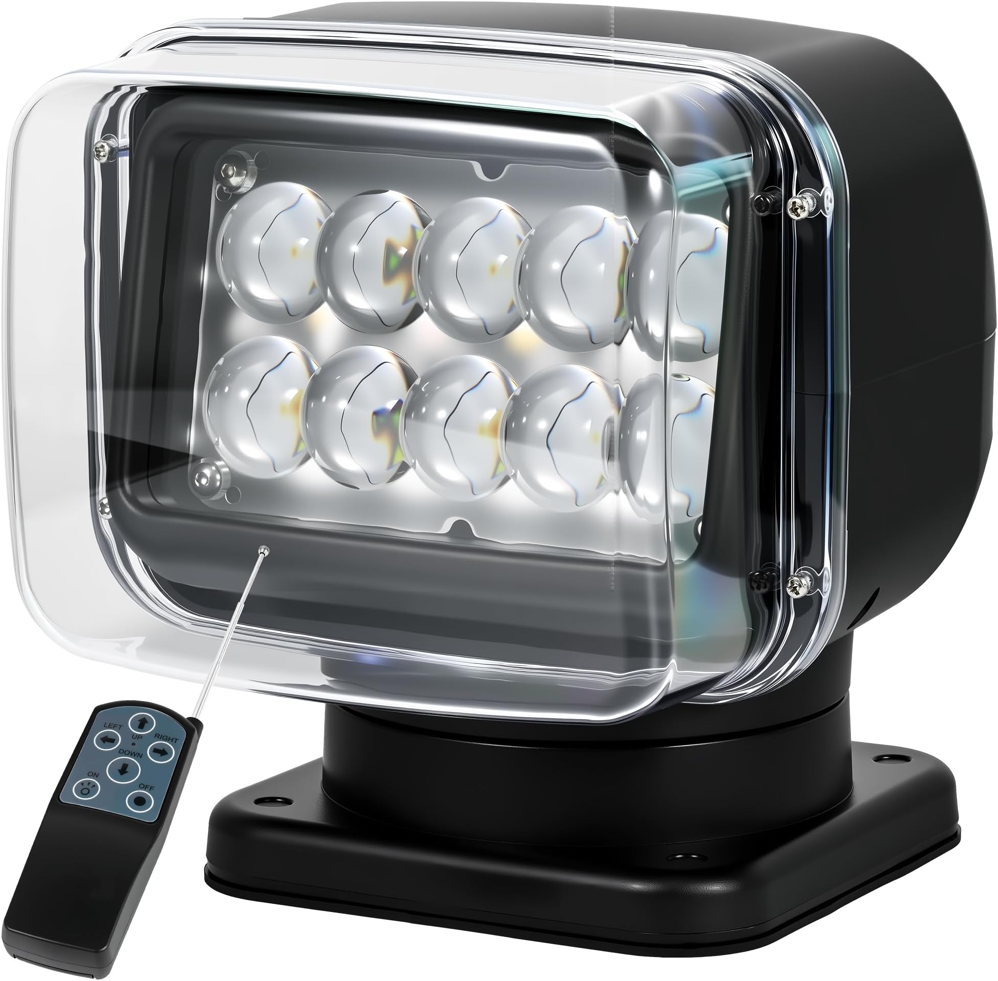 Remote Go Light, Trailer Lights Kit, LED Spot Lights for Trucks, Marine Spotlights for Boats, Off Road Search Light, 6 Strong Magnets, Remote Control, Outdoor