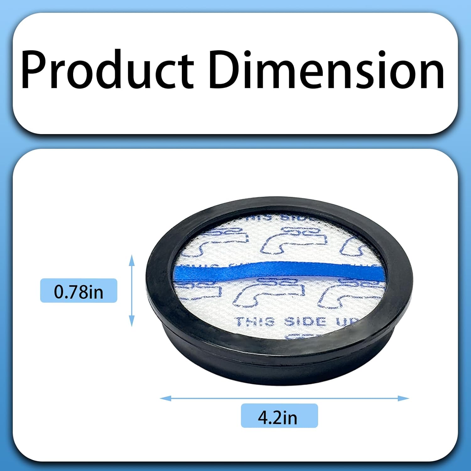 Vacuum Filters Compatible with Eureka Vacuum Cleaners NEC285GR, NEC280TL, 3 Pack Flet Filters and 1 Pack HEPA Filter