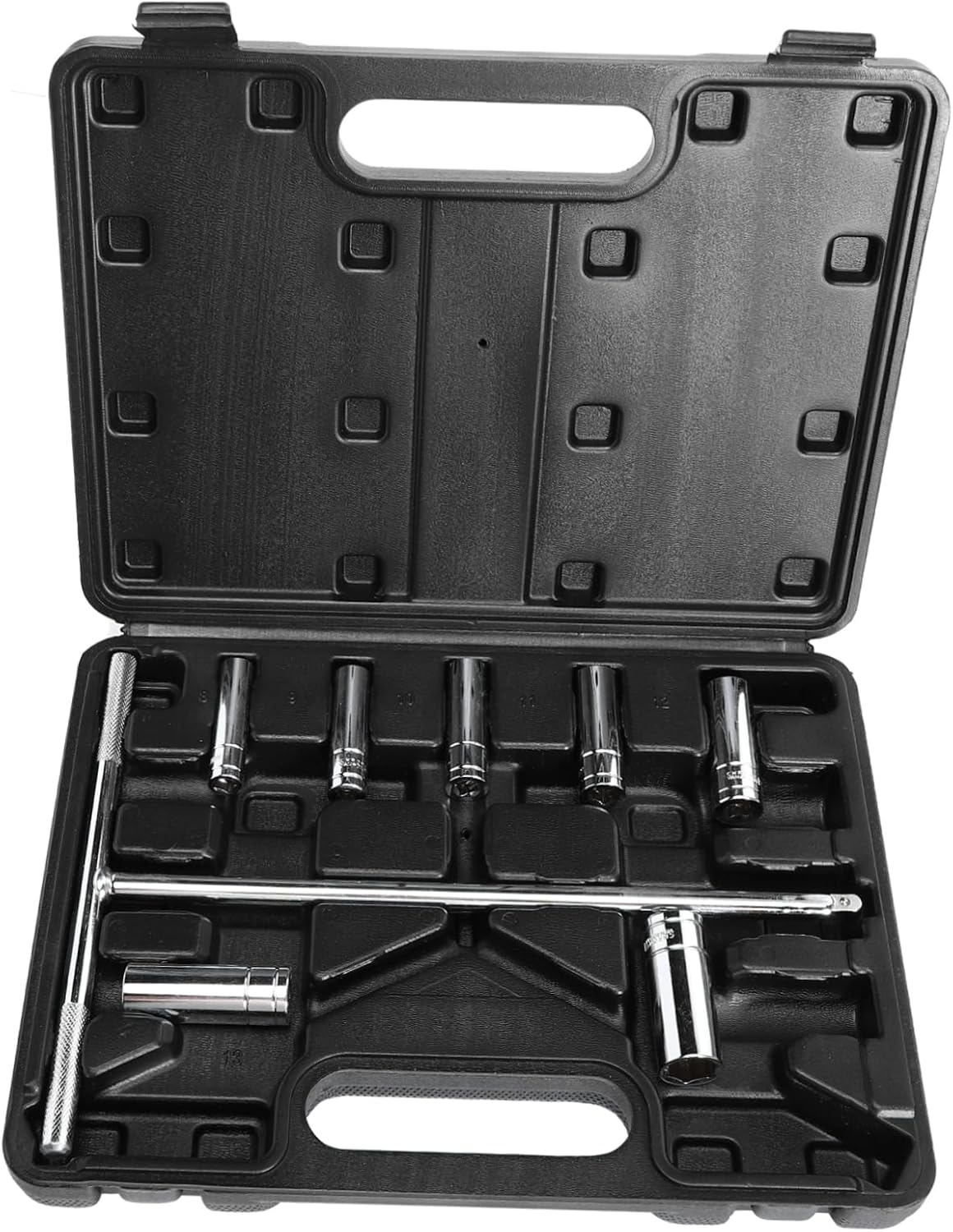 1set Handle Socket Wrench Set Metric Socket Spanner Non- Grip Vanadium for Home and Garage Repairs and Usage